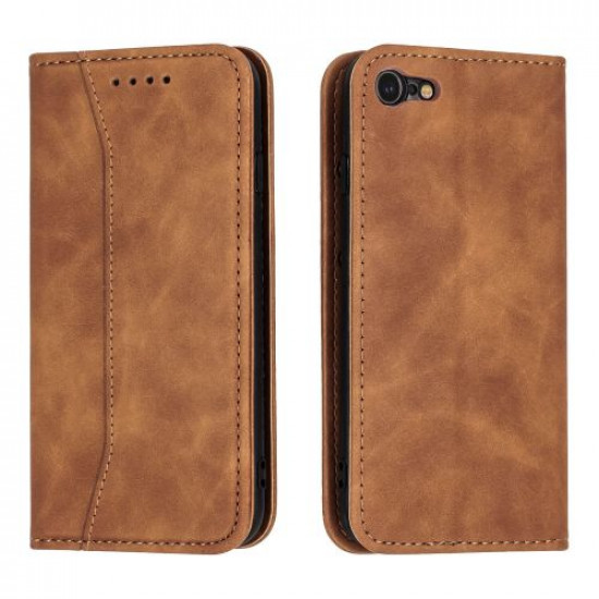 Bodycell Book Case Pu Leather iPhone 7/8/SE 2020 Brown