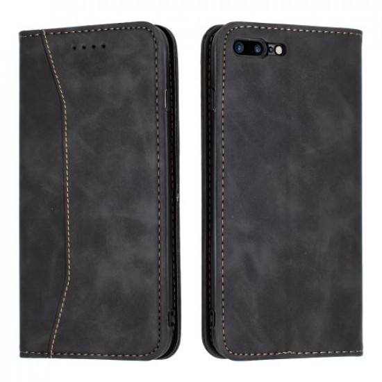 Bodycell Book Case Pu Leather iPhone 7/8 Plus Black
