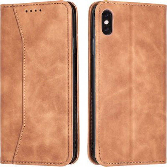 Bodycell Book Case Pu Leather iPhone X/XS Brown