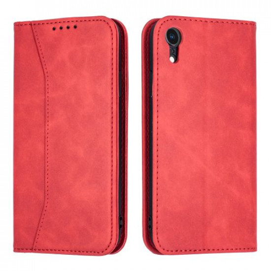 Bodycell Book Case Pu Leather iPhone XR Red