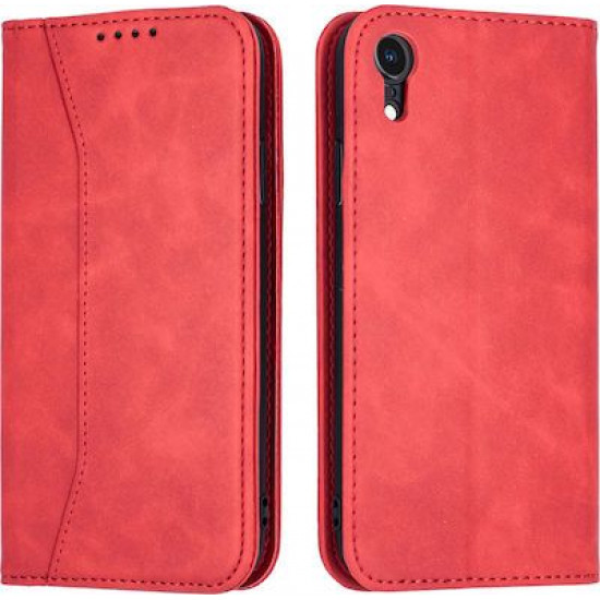 Bodycell Book Case Pu Leather iPhone XR Red