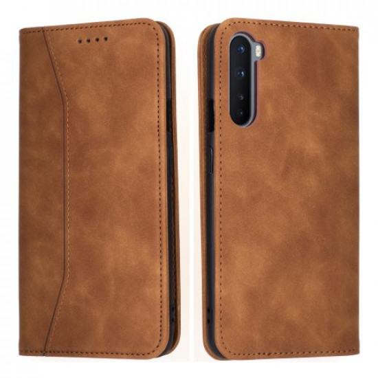 Bodycell Book Case Pu Leather OnePlus Nord  Brown