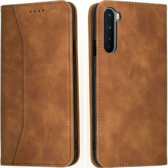 Bodycell Book Case Pu Leather OnePlus Nord  Brown