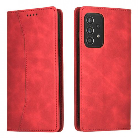 Bodycell Book Case Pu Leather Samsung A52/A52S Red