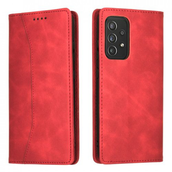 Bodycell Book Case Pu Leather Samsung A72 4G/5G Red