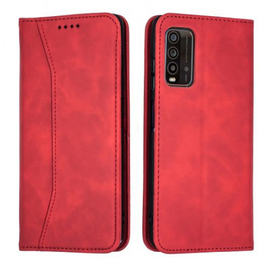 Bodycell Book Case Pu Leather Xiaomi Redmi 9T Red