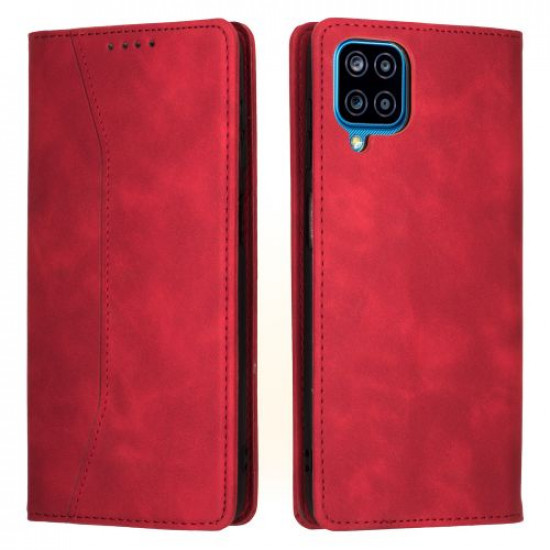 Bodycell Book Case Pu Leather Samsung A12 Red