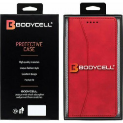 Bodycell Book Case Pu Leather Samsung A12 Red