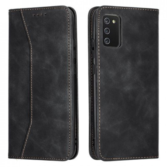 Bodycell Book Case Pu Leather Samsung A02s Black