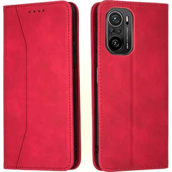 Bodycell Book Case Pu Leather Xiaomi Poco F3 5G Red