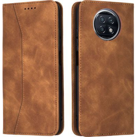 Bodycell Book Case Pu Leather Xiaomi Note 9T Brown