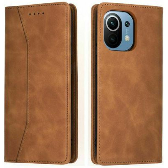 Bodycell Book Case Pu Leather Xiaomi Mi 11  Brown