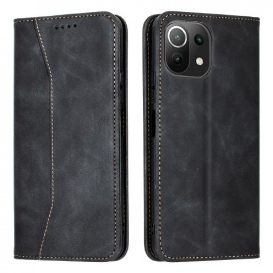 Bodycell Book Case Pu Leather Xiaomi Mi 11 Lite 4/5G Black