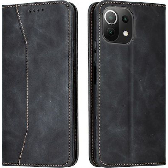 Bodycell Book Case Pu Leather Xiaomi Mi 11 Lite 4/5G Black