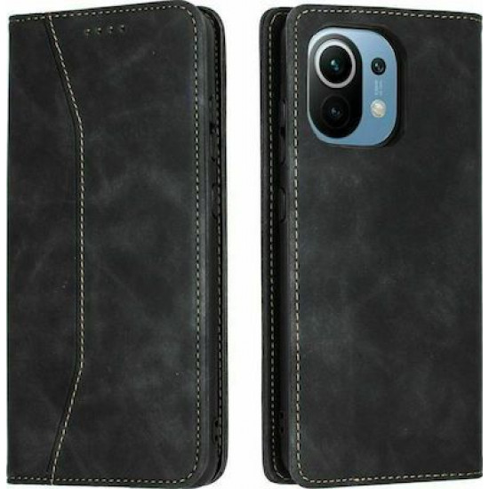 Bodycell Book Case Pu Leather Xiaomi Mi 11 Lite 4/5G Black