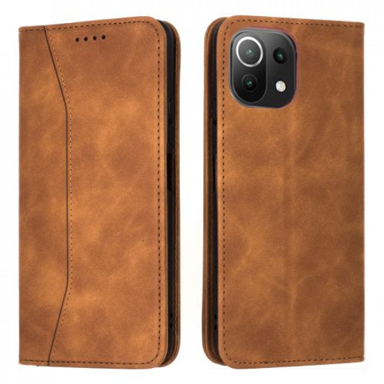 Bodycell Book Case Pu Leather Xiaomi Mi 11 Lite 4/5G Brown