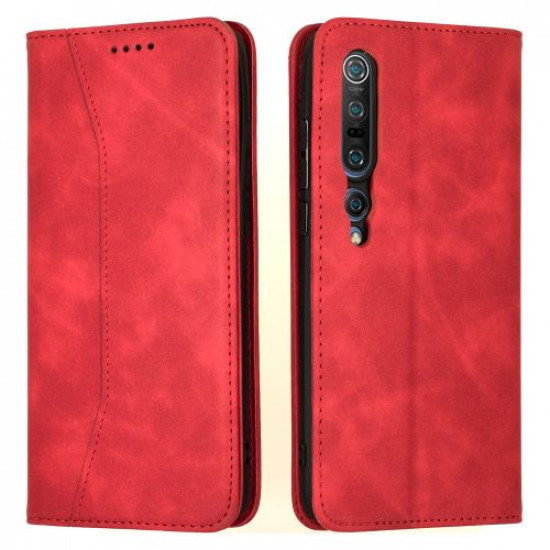 Bodycell Book Case Pu Leather Xiaomi Mi 10/Mi 10 Pro Red