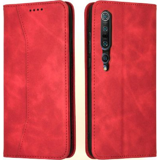 Bodycell Book Case Pu Leather Xiaomi Mi 10/Mi 10 Pro Red