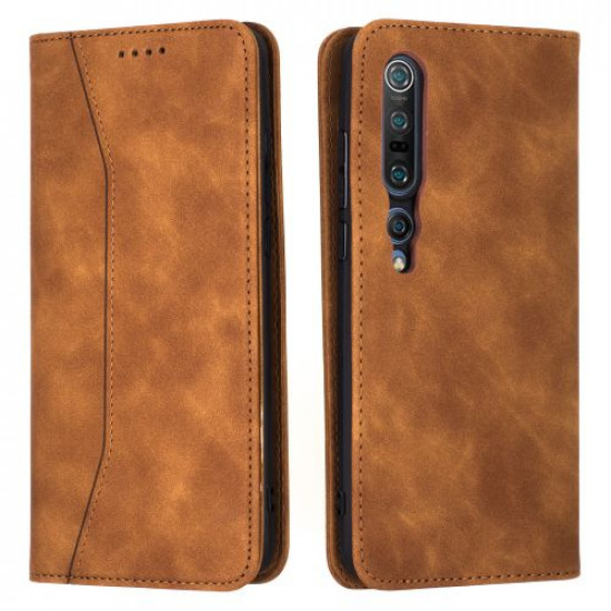 Bodycell Book Case Pu Leather Xiaomi Mi 10/Mi 10 Pro Brown