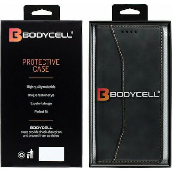 Bodycell Book Case Pu Leather Xiaomi Mi 10T Lite Black