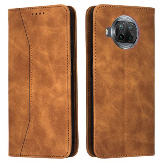 Bodycell Book Case Pu Leather Xiaomi Mi 10T Lite Brown