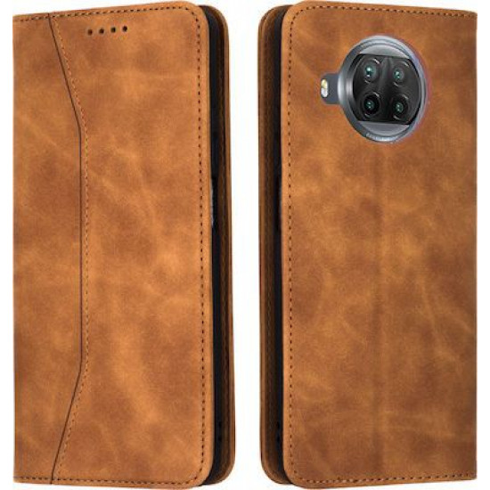 Bodycell Book Case Pu Leather Xiaomi Mi 10T Lite Brown