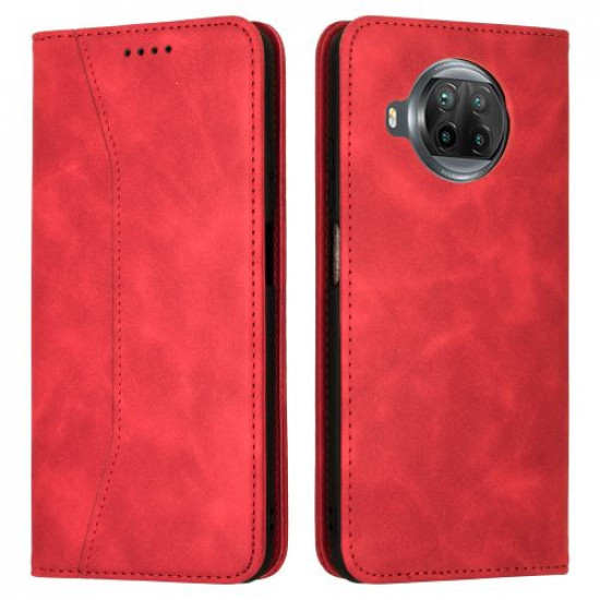 Bodycell Book Case Pu Leather Xiaomi Mi 10T Lite Red