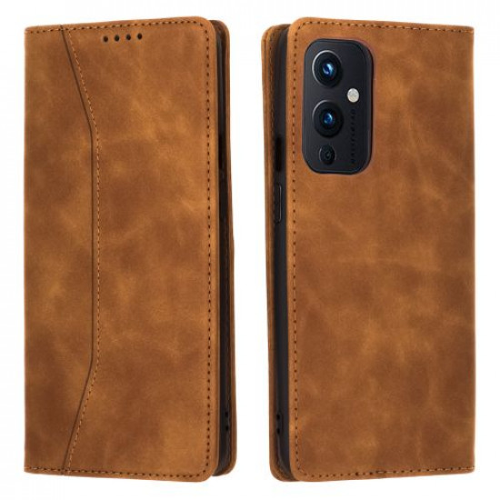 Bodycell Book Case Pu Leather OnePlus 9  Brown