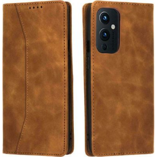 Bodycell Book Case Pu Leather OnePlus 9  Brown