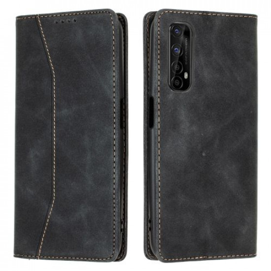 Bodycell Book Case Pu Leather Realme 7 4G Black