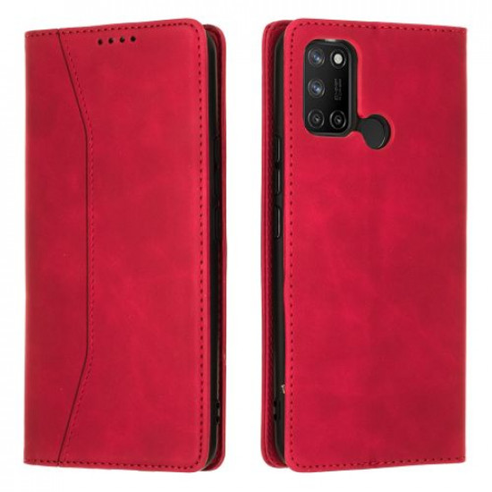 Bodycell Book Case Pu Leather Realme 7i Red