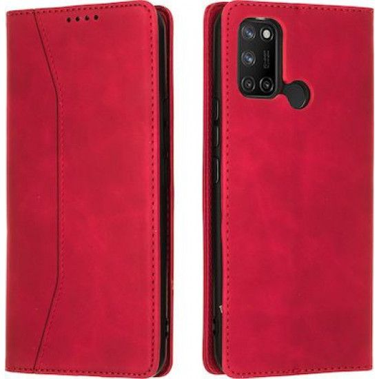 Bodycell Book Case Pu Leather Realme 7i Red
