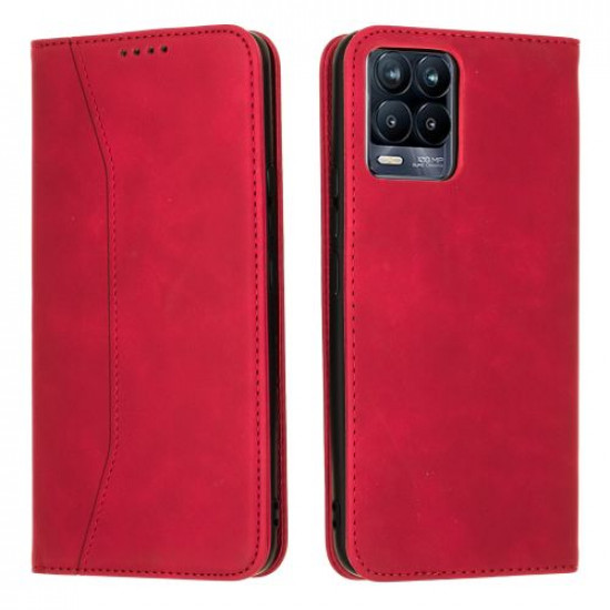 Bodycell Book Case Pu Leather Realme 8/8 Pro Red