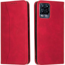 Bodycell Book Case Pu Leather Realme 8/8 Pro Red