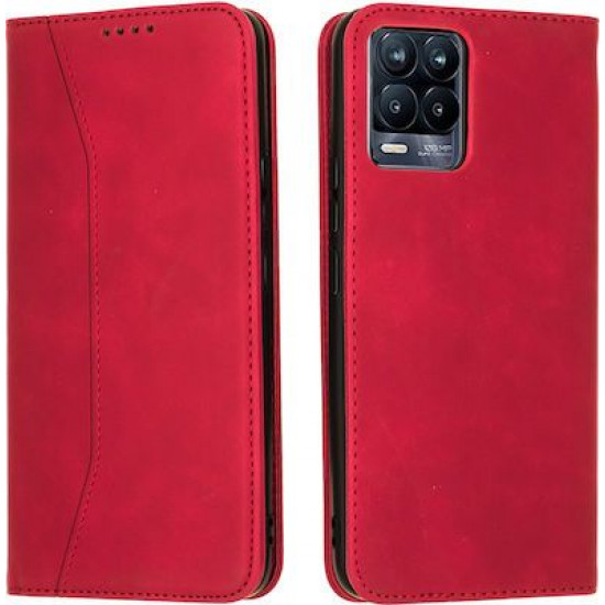 Bodycell Book Case Pu Leather Realme 8/8 Pro Red