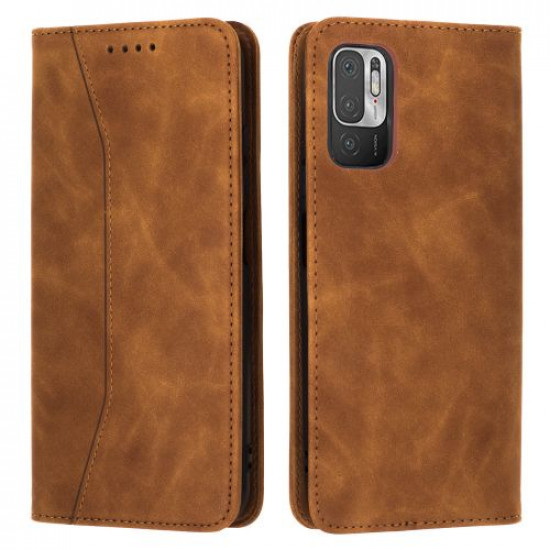 Bodycell Book Case Pu Leather Xiaomi Note 10 5G/Note 10T 5G Brown