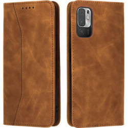 Bodycell Book Case Pu Leather Xiaomi Note 10 5G/Note 10T 5G Brown