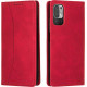 Bodycell Book Case Pu Leather Xiaomi Note 10 5G/Note 10T 5G Red