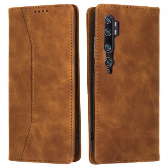 Bodycell Book Case Pu Leather Xiaomi Mi Note 10/10 Pro Brown