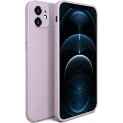 Bodycell Square Liquid Silicon Case iPhone 12  Light Violet