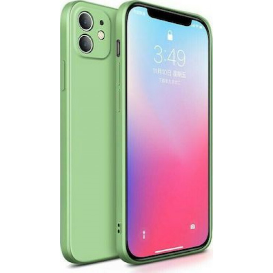Bodycell Square Liquid Silicon Case iPhone 12  Light Green