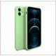 Bodycell Square Liquid Silicon Case iPhone 12  Light Green