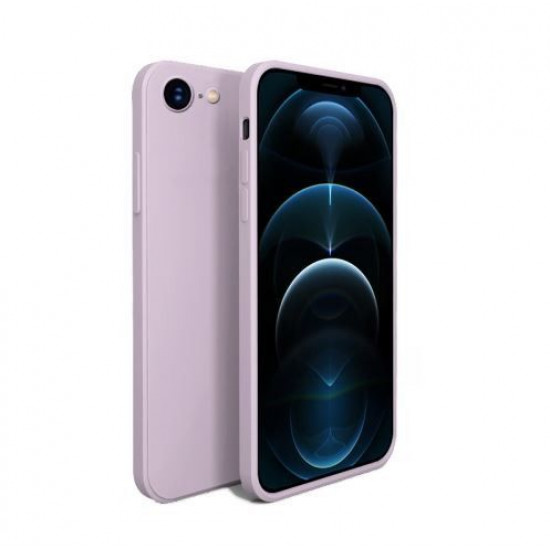 Bodycell Square Liquid Silicon Case iPhone 7/8/SE Light Violet