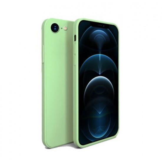 Bodycell Square Liquid Silicon Case iPhone 7/8/SE Light Green