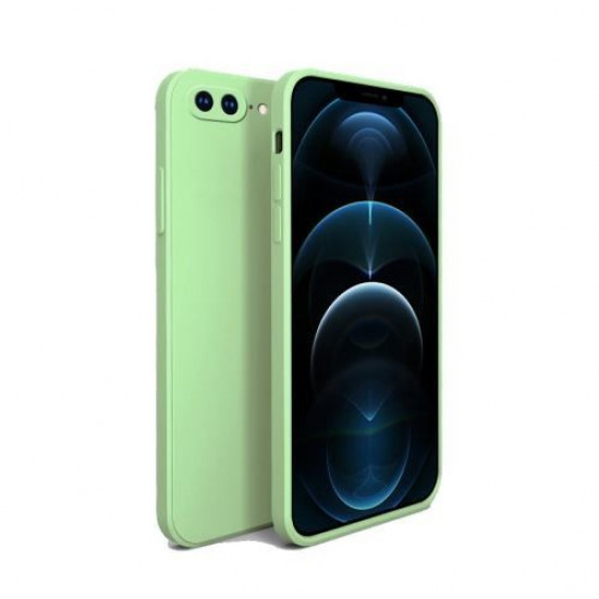 Bodycell Square Liquid Silicon Case iPhone 7/8 Plus Light Green