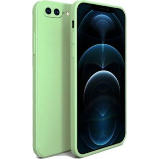 Bodycell Square Liquid Silicon Case iPhone 7/8 Plus Light Green