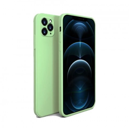Bodycell Square Liquid Silicon Case iPhone 11 Pro Max Light Green