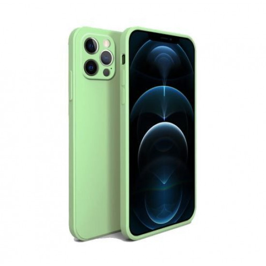 Bodycell Square Liquid Silicon Case iPhone 12 Pro  Light Green