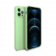 Bodycell Square Liquid Silicon Case iPhone 12 Pro  Light Green