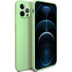 Bodycell Square Liquid Silicon Case iPhone 12 Pro  Light Green